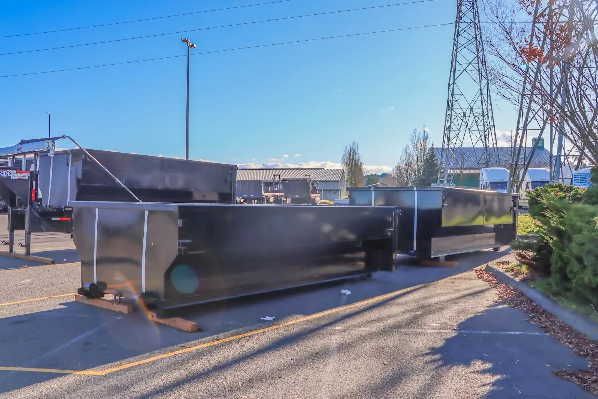 Roll-off dumpster ready for waste disposal at job site for 12 Yard Dumpster Rental in Cottleville